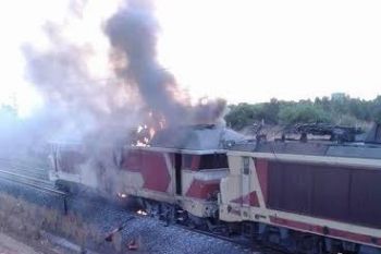 اندلاع حريق مهول داخل قطار بين مدينتي فاس ومكناس
