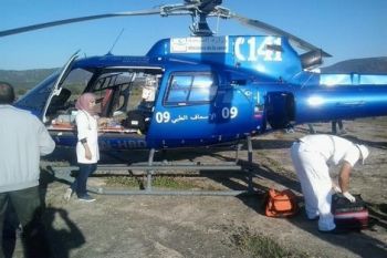 نقل مرضى من خنيفرة إلى فاس بواسطة المروحية الطبية