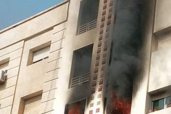 بالصور : انفجار قنينة غاز بحي مرجان بمكناس يحول شقة سكنية الى رماد