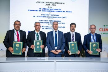 توقيع اتفاقية شراكة بين المختبر الرسمي للتحاليل والبحوث الكيميائية والمدرسة الوطنية للفلاحة بمكناس