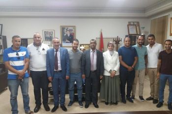 رئيس جماعة مكناس يستقبل أعضاء المكتب المسير للنادي المكناسي فرع كرة القدم