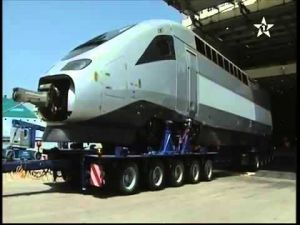 القطار فائق السرعة TGV يصل إلى ميناء طنجة المتوسط