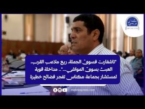 تاشفارت فسوق الجملة، ريع ملاعب القرب، العبث بسوق المواشي..مداخلة قوية لمستشار جماعي مكناس تفجر فضائح 