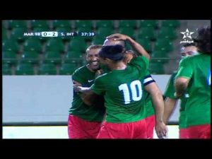هدف بدر هاري في شباك فوهامي في مباراة تكريم مصطفى حجي